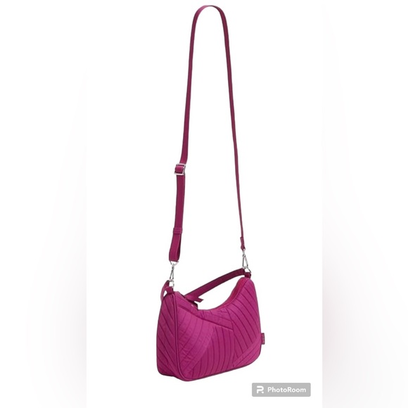 NWT Vera Bradley Frannie Cotton Crescent Crossbody Bag - Picture 2 of 3